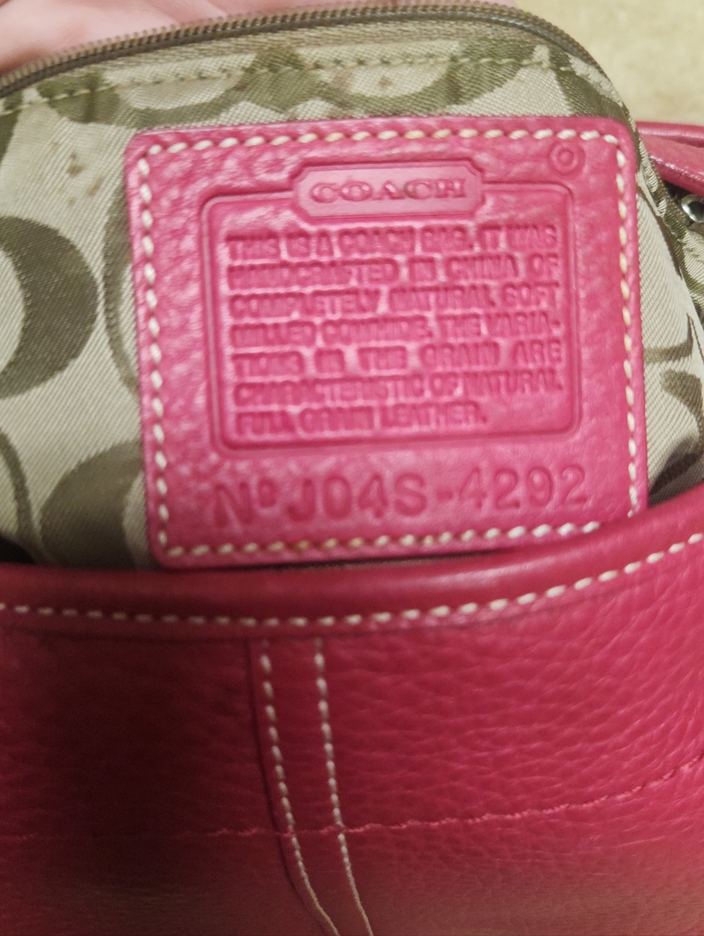 Coach Vintage Pink Leather Shoulder Bag Circa 2004 Great Condition! - Picture 2 of 7